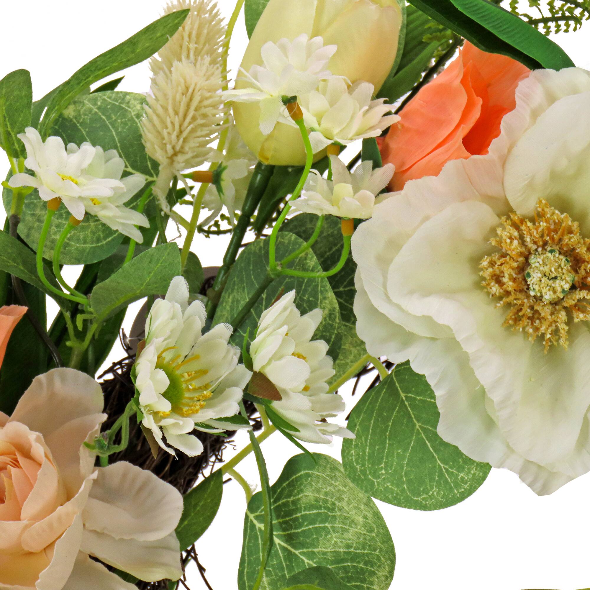 22" Tulip, Poppy, & Buttercup Wreath